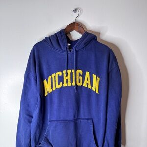 Michigan embroidered spell out hoodie size xl red oak unisex